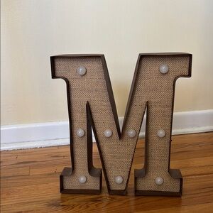 Decorative Light-Up Letter M